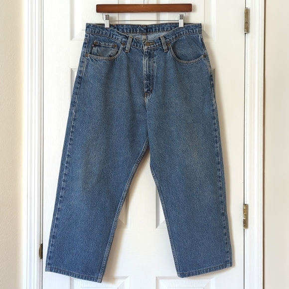 Polo Ralph Lauren 90's Vintage Medium Wash Relaxed Fit Straight Leg Jeans 36 - Picture 1 of 15